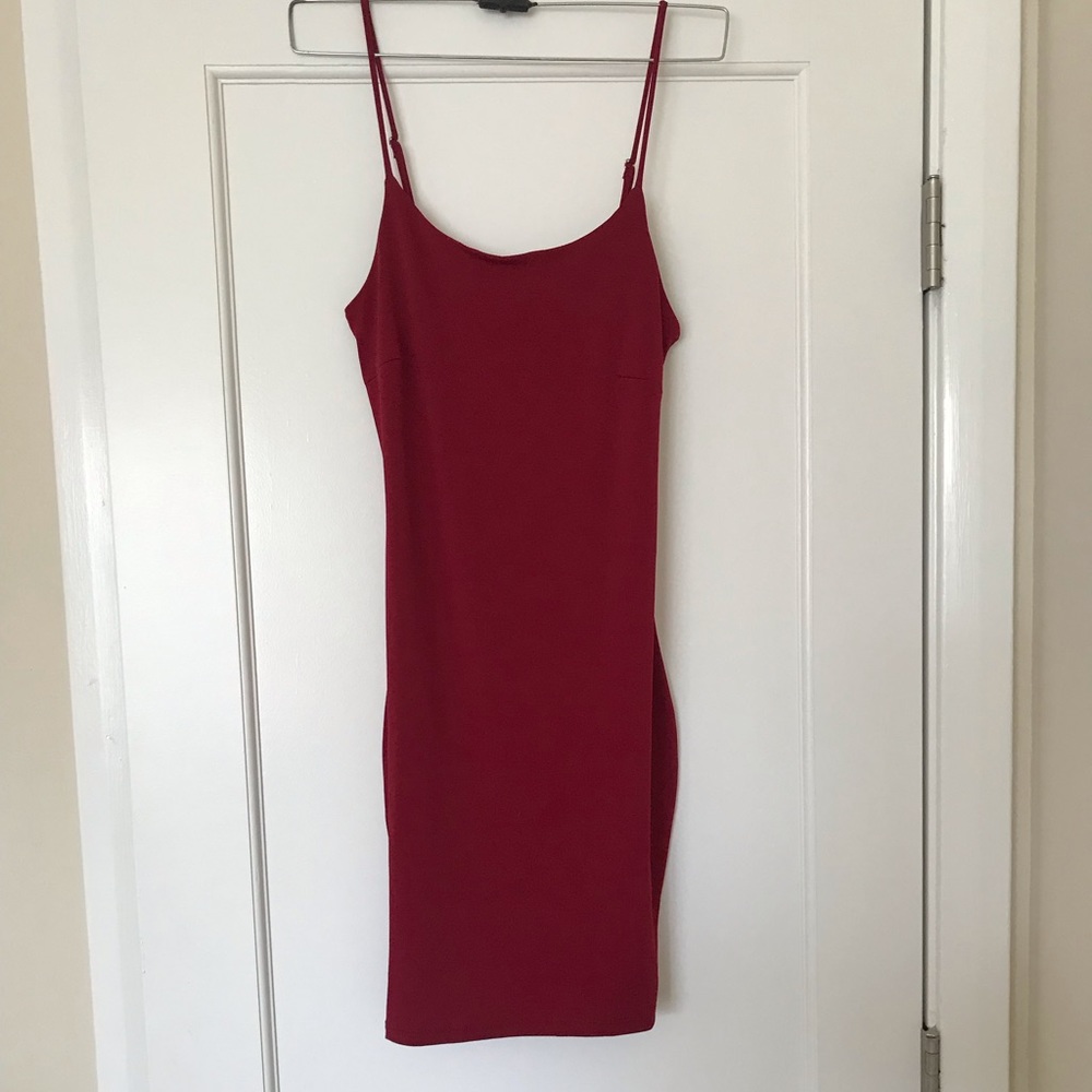 Deep Red/ Burgundy Mini Vegas Go Dress